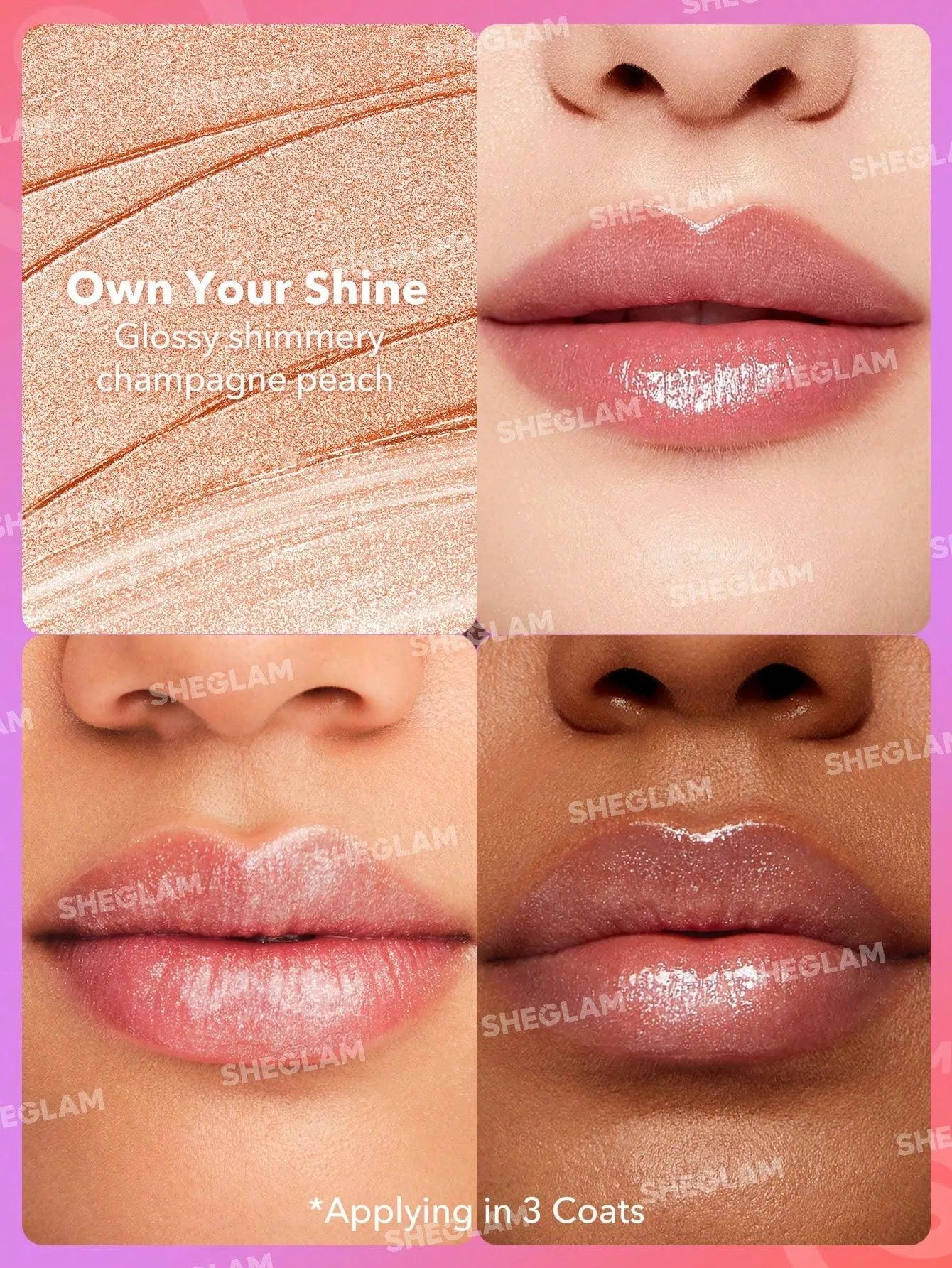 SHEGLAM - Mirror Kiss High Shine lipstick - Own Your Shine