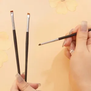 Super Thin Eyeshadow and Eyeliner Makeup Brush Set – 4 Piece Precision Kit