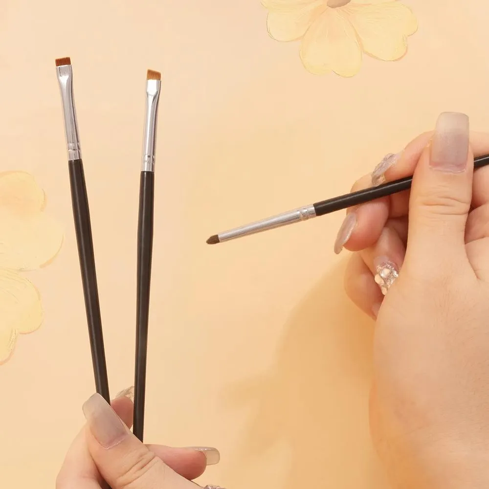 Super Thin Eyeshadow and Eyeliner Makeup Brush Set – 4 Piece Precision Kit