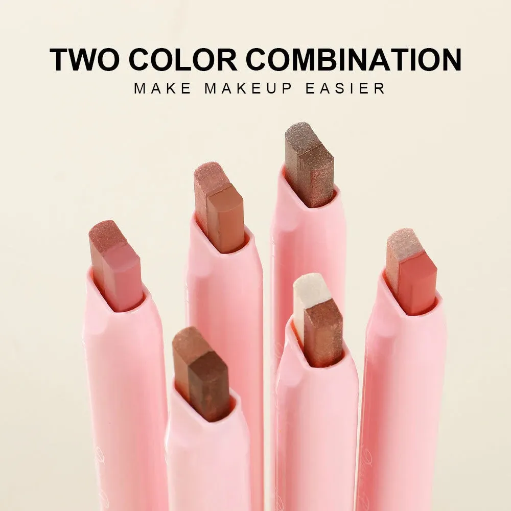 Two colors gradient eyeshadow stick - waterproof, long-lasting, easy-to-apply eye makeup, suitable for daily use, party occasions